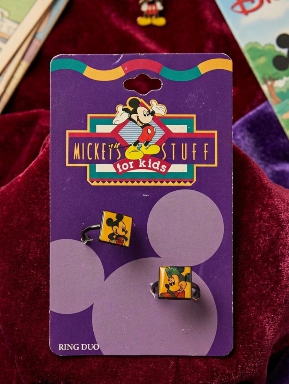 Vintage Disney Minnie Mouse Ring Duo Mickey’s Stuff for Kids NOS